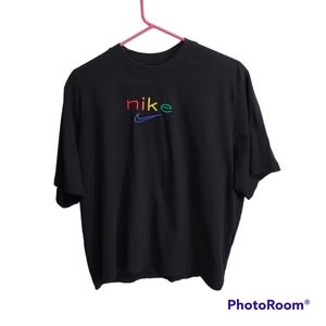 Nike Women's Cropped Dri-Fit Boxy Rainbow Training Tee